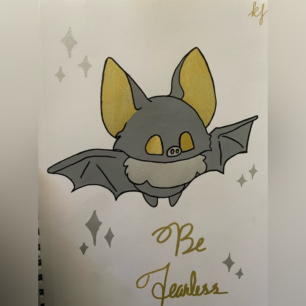 “Messenger Bat” Artwork With Posca Pens